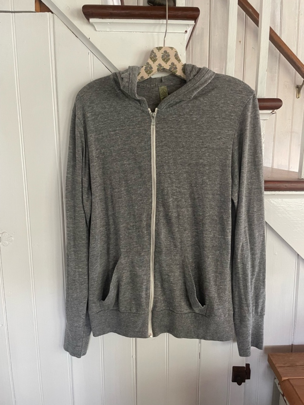 Alternative Gray Zip-Up Hoodie Sweatshirt